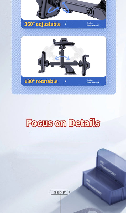 3-IN-1 Dashboard Windshield Air Vent Holder for Car, Automobile Cell Phone Accessories, Auto Cellphone Support Fit All IPhone