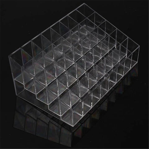 Trapezoid Clear Makeup Display 40 Lattices Lipstick Stand Case Cosmetic Organizer Holder Box Hot Sale High Quality