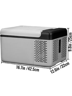 SucceBuy 9L 15L Car Refrigerator Portable Compressor Fridge Freezer Cooler 12V/24V DC 110-240V AC RV Travelling Camping Fishing