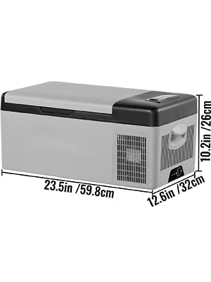 SucceBuy 9L 15L Car Refrigerator Portable Compressor Fridge Freezer Cooler 12V/24V DC 110-240V AC RV Travelling Camping Fishing