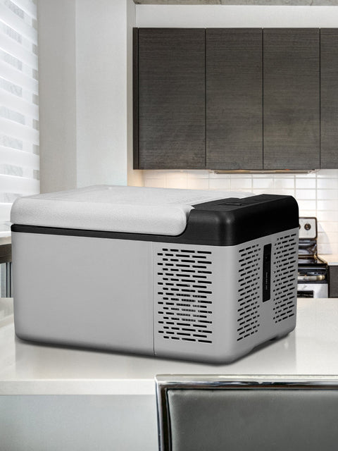 SucceBuy 9L 15L Car Refrigerator Portable Compressor Fridge Freezer Cooler 12V/24V DC 110-240V AC RV Travelling Camping Fishing