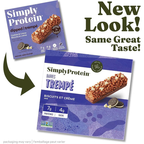 SIMPLY PROTEIN - DIPPED BARS - COOKIES & CREAM, 5CT